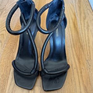 Express Black Strappy Women's Heels